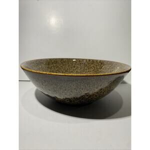 Exotic Chic Stoneware Munchi Bowl 14x5” Decorative Bowl